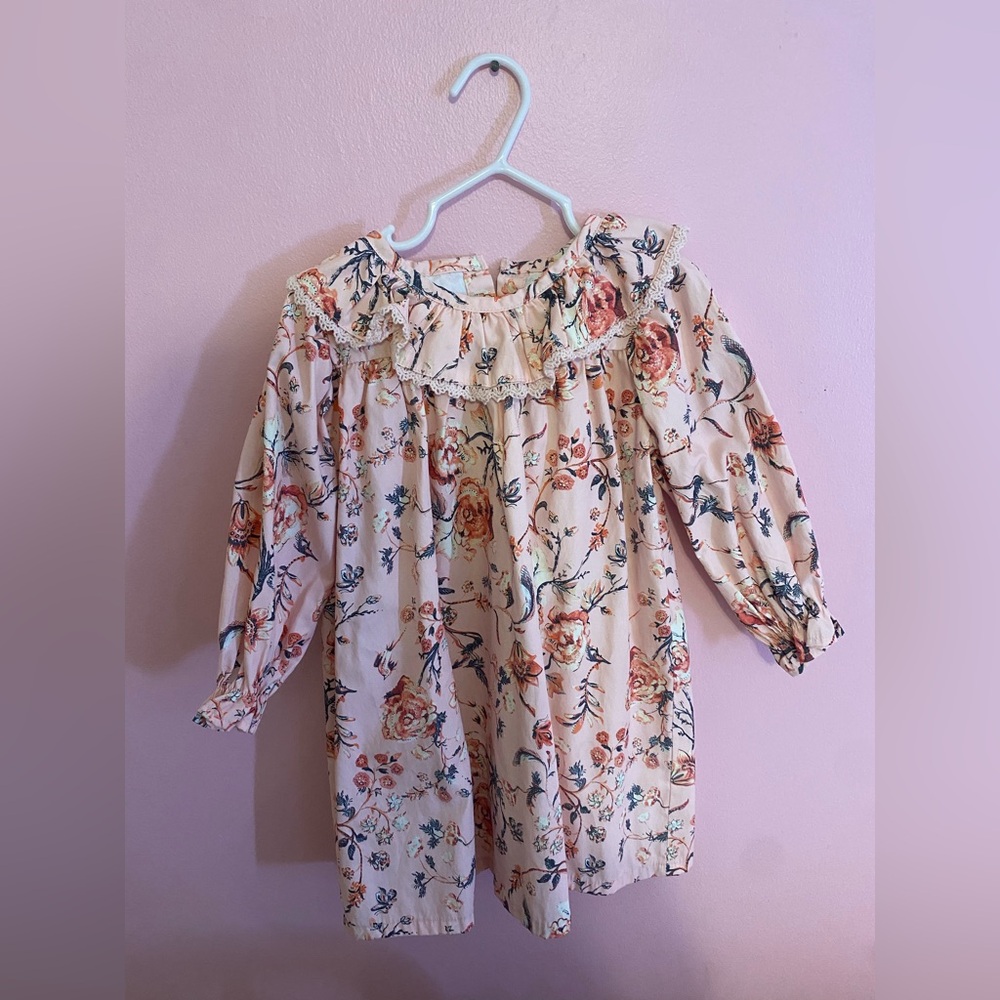 Floral Ruffle Long Sleeve Dress